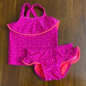Cat & Jack Pink Baby Tankini 2T